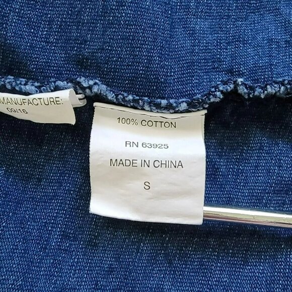 Birch Black Blue Tshirt Mens Sz S Mineral Wash Crew Neck Basic Casual Shirt Top - Picture 6 of 6